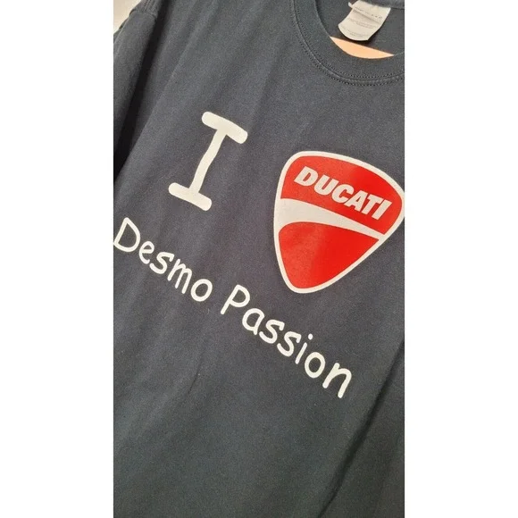 Ducati Desmo Passion Shirt Mens XXL Blue Motorcycle Euro Cycles Graphic - Picture 3 of 7